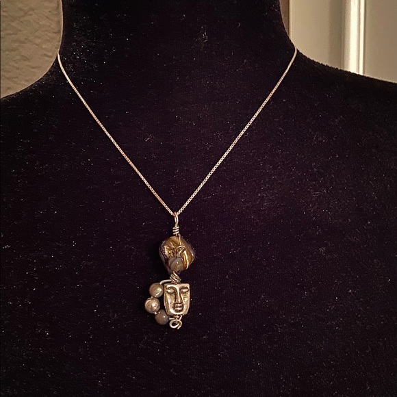 Designs by Janelle - Handmade Silver Wire Face Charm - Picture 4 of 11